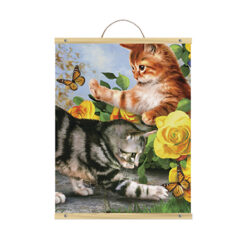 Рисуване по номера - акрилни бои върху платно на ролка -"Котета"