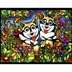 Картина за оцветяване 29,7х21 - Хъски