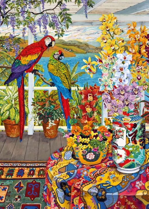 Пъзел Cherry Pazzi от 1000 части - Папагали на веранда - Image 2