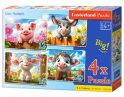Пъзел 4Х ел. Castorland Сладки животни