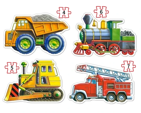 Пъзел 4Х ел. Castorland Превозни средства - Image 2