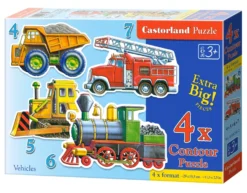Пъзел 4Х ел. Castorland Превозни средства