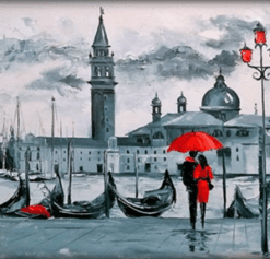 Диамантен гоблен – Музика в душата – 30x40 см, пълно облепване, кръгли диаманти