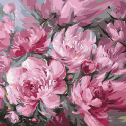 Рисуване по номера с акрилни бои върху платно на подрамка 40х40 см. - Букет