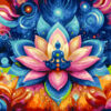 Рисуване по номера с акрилни бои върху платно на подрамка 40х40 см. - Чакри