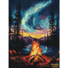Pисуване по номера aкрилни металик бои върху платно на подрамка 30х40 см. - Северно сияние