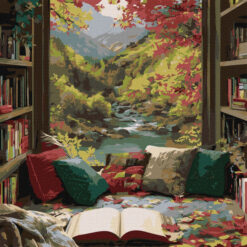 Рисуване по номера с акрилни бои върху платно на подрамка 40х40 см. - Планинска мечта