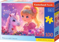 Пъзел Castorland от 100 части - Принцеса с еднорог