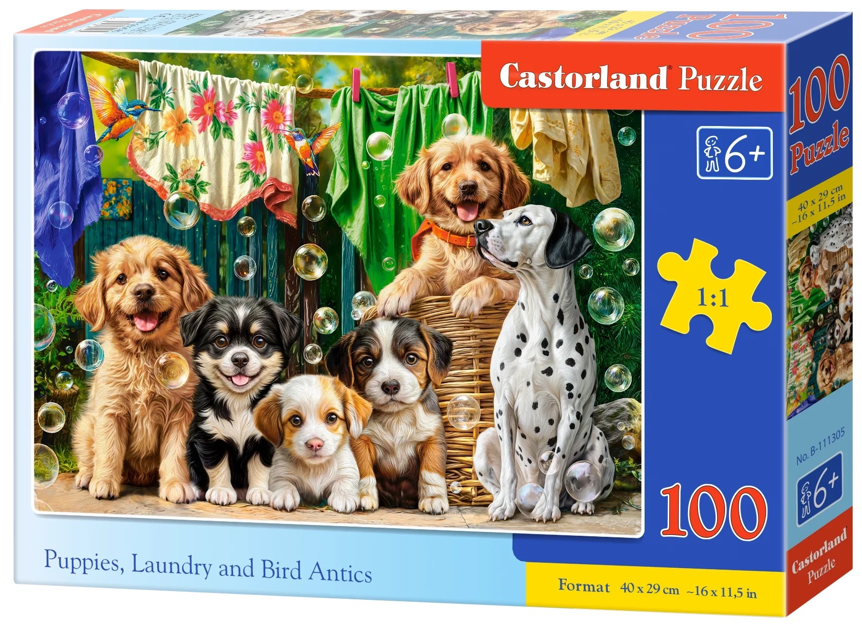 Пъзел Castorland от 100 части - Кучешки лудории