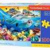 Пъзел Castorland от 100 части - Делфини в Тропиците