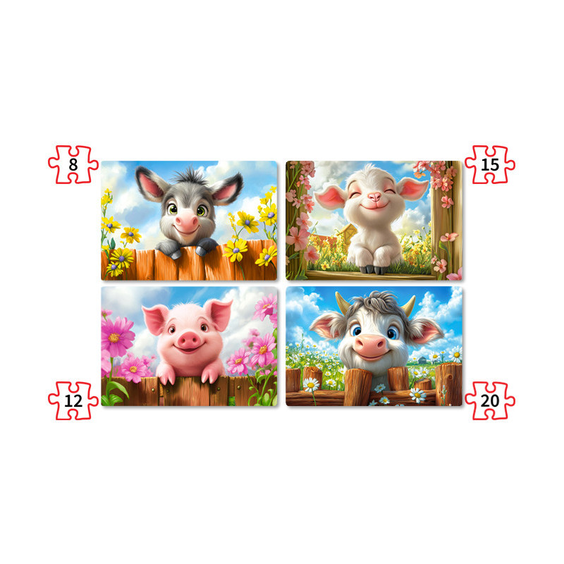 Пъзел 4Х ел. Castorland Сладки животни - Image 2