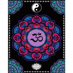 Картина за оцветяване  - Мандала Ом - различни размери