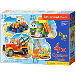 Пъзел 4Х ел. Castorland Строителни машини