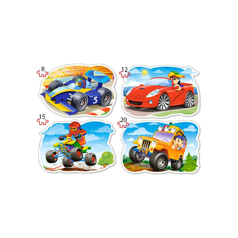 Пъзел 4Х ел. Castorland - Забавно шофиране - Image 2