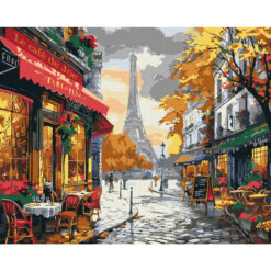Рисуване по номера с акрилни бои върху платно на подрамка 40х50 см. - Блясъкът на Париж