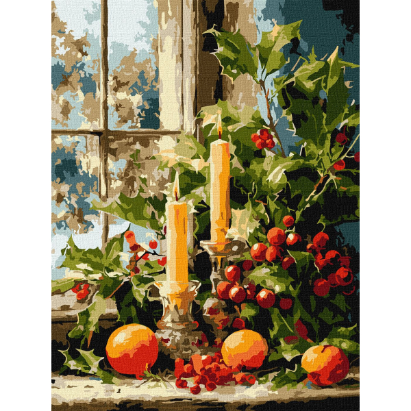 Рисуване по номера с акрилни бои върху платно на подрамка 30х40 см. - Очарованието на тихите моменти