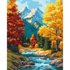 Рисуване по номера с акрилни бои върху платно на подрамка 40х50 см. - Есенният дъх на гората