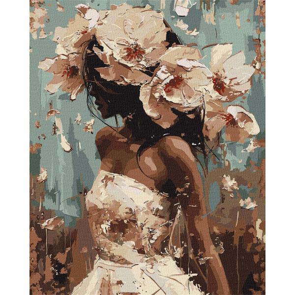 Рисуване по номера с акрилни бои върху платно на подрамка 40х50 см. - Разцъфтяване