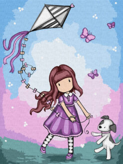 Pисуване по номера aкрилни бои върху платно на подрамка 30х40 см. Santoro Gorjuss - Хвърчило