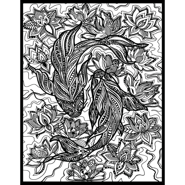 Картина за оцветяване 47х35 - Риба - Image 2