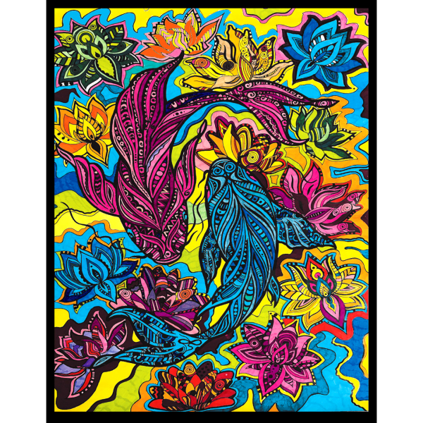 Картина за оцветяване 47х35 - Риба