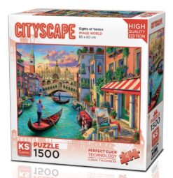 Пъзел KS Games "Гледка от Венеция" 1500 елемента