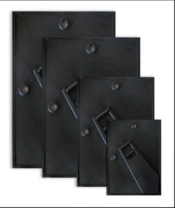 PVC гръб за рамка с прикрепено краче за настолно поставяне и окачване на стена